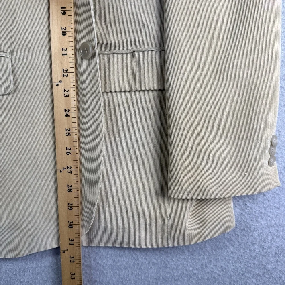 Meztizos Embroiled Corduroy Blazer Men's‎ 40 Tan Cotton Polyester Blend USA READ